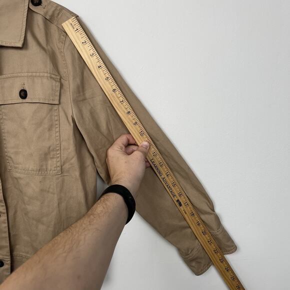 NEW - J Crew Jacket Women’s Size Small Khaki Beige Cotton Safari Utility Shirt - Picture 5 of 9
